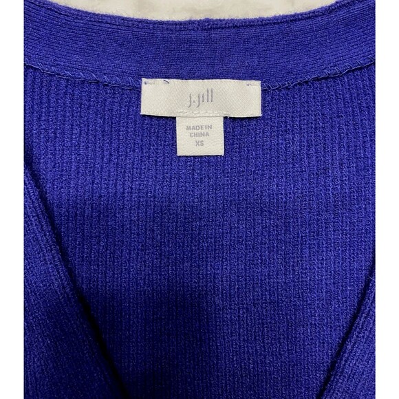 J. Jill Cardigan Sweater Women's XS Purple Button Front V-Neck Long Sleeve NWOT - Picture 2 of 8